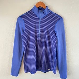 Patagonia Midweight Capilene Shirt Blue Quarter Zip Small Womens